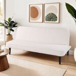 M&s - banquette 3 places clic - clac en tissu bouclette blanc - sherpa M&s - banquette 3 places clic - clac en tissu bouclette blanc - sherpa