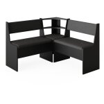Vicco - banquette d'angle salle  manger roman, noir, 120 x 41. 5 cm