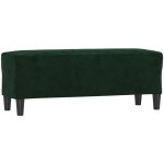 Dcoshop26 - banquette banc d'entre bout de lit 100 x 35 x 41 cm en velours vert dec024688