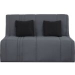 Banquette bz 2 places evasion - tissu gris perle - matelas simmons - 440 ressorts ensach�s - couchage ...