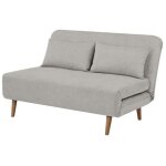 Banquette bz - 2 places - tissu beige - 130 x 90 x 81 cm - deplo Banquette bz - 2 places - tissu beige - 130 x 90 x 81 cm - deplo