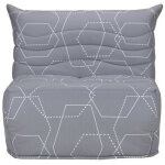 Banquette bz gris imprim 90x190 matelas starconfort 12cm kadria