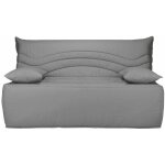 Les tendances - banquette bz microfibre 160x200 avec coffre matelas starconfort 12cm brioca - taupe