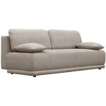 Banquette convertible 3 places velours c�tel� avec coffre de rangement - l 192 x p 100 x h 81cm - nelson ...