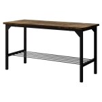 Banquette fyrk, noir / chne rustique, 85x36cm vicco