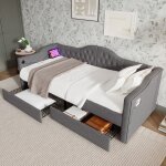 Redom - banquette - lit rembourre, canap - lit, lits rangements, cadre de lit avec fonction de chargement ...