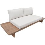Banquette salon de jardin bois d'acacia 2 places beige - zenzu