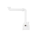Siphon plat de lavabo dn32(1 1 / 4') x 32 mm avec ouverture de nettoyage, pour montage sous meuble