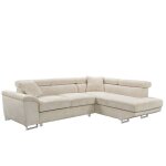 Bestmobilier - baoji - canap d'angle droit 5 places convertible avec ttires et coffre en velours ctel ...