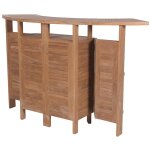 Bar extérieur teck massif pliant 180cm garden - 180x70x105 cm - kayu meuble Bar extérieur teck massif pliant 180cm garden - 180x70x105 cm - kayu meuble