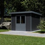 Barac - abri de jardin en bois composite onyx 33 - 9m² - gris Barac - abri de jardin en bois composite onyx 33 - 9m² - gris