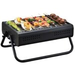 Barbecue de camping, barbecue de table au charbon de bois avec poign�e, barbecue portable, barbecue d'ext�rieu ...