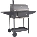 Maisonchic - barbecue au charbon, cuisine ext�rieur, bbq pour f�te de bois avec �tag�re inf�rieure noir ...