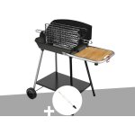 Barbecue � charbon excel duo grill sur chariot + tournebroche somagic