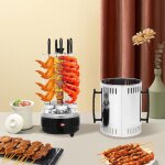 Barbecue �lectrique vertical en acier inoxydable - 1000 w - pour la maison - avec 5 brochettes, poign�es ...