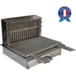 Barbecue encastrable inox charbon de bois - plancha tonio