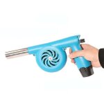 Barbecue extrieur camping souffleur lectrique rechargeable grand vent petit souffleur (bleu) -