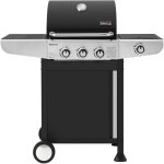 Barbecue gaz � 3 br�leurs avec br�leur lat�ral - gril � gaz de puissance 10 kw avec 2 grille en fonte, ...