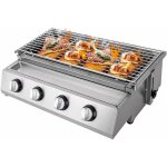 Gojoy - barbecue  gaz  4 brleurs en acier inoxydable pour l'extrieur, balcon, camping