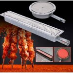 Barbecue � gaz en acier inoxydable - br�leur lat�ral infrarouge - chauffage en c�ramique - barbecue � ...