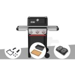 Barbecue  gaz spirit e - 325 + set d'accessoires clipsables weber works + bac et planche  dcouper ...