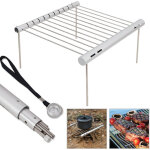 Barbecue grilles, barbecue en acier inoxydable barbecue portable camping barbecue grill pliable compact ...
