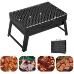 Barbecue portable pliable petit barbecue � charbon de table en acier inox barbecue de jardin ext�rieur ...