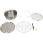 Barbecue rond portable � charbon de bois, po�le compact multifonctionnel pour pique - nique camping