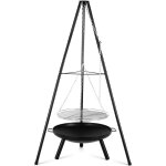 Barbecue suspendu,  68 cm brasero d'extrieur avec grille pour barbecue, gril  charbon de bois, rglable ...