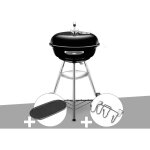 Barbecue weber compact kettle 47 cm + plancha + support accessoires Barbecue weber compact kettle 47 cm + plancha + support accessoires