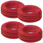 Blansol - lot de 4 couronnes de 240 mtres de tube per bao nu 16 rouge - barbi