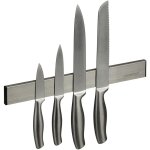 Barre aimante en acier inoxydable, support autocollant, 30 cm de long, pour couteaux & outils, argent ...