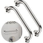 Barres d'appui de douche 2 x 20 cm, acier inoxydable, poign�e de baignoire, porte - serviettes, poign�e ...