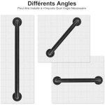 Barre d'appui pour douche 30 cm barre d'appui en acier inoxydable pour salle de bain, barre d'appui de ...