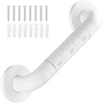 Barre d'appui de douche droite en acier inoxydable avec finition plastifi�e, poign�e de douche murale ...