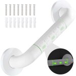 Barres d'appui salle de bain avec antid�rapant, barres d'appui douche avec anneau lumineux - bride avec ...