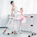 Barre de ballet reglable autoportante rose 123 x 71 x 119 cm