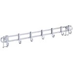 Barre de cr�dence cuisine style porte ustensiles de cuisine mural avec 7 crochets en acier inox, m�tal, ...
