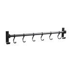 Barre de cuisine aluminium barre murale porte ustensiles de cuisine avec 6 crochets, pour salle de bain ... Barre de cuisine aluminium barre murale porte ustensiles de cuisine avec 6 crochets, pour salle de bain ...