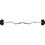 Barre de curl recouverte de caoutchouc de 10 kg