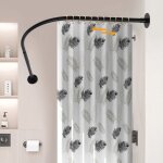 Barre de douche extensible pour salle de bain, baignoire, barre de douche, barre d'angle pour rideau ... Barre de douche extensible pour salle de bain, baignoire, barre de douche, barre d'angle pour rideau ...