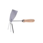 Pioche de jardin - 3 pointes - avec pelle plate - 18x27cm