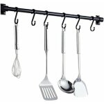 Jalleria - barre murale cuisine ustensiles 40cm - barre tagre de cuisine avec 6 crochets amovibles ...