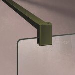 Grand verre - barre de renfort recoupable pour porte et paroi de douche en alu bronze 90cm