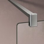 Barre de renfort recoupable pour porte et paroi de douche en alu chrom 90cm - grand verre