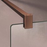 Barre de renfort recoupable pour porte et paroi de douche en alu rose gold 90cm - grand verre