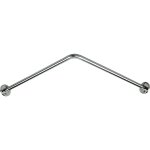 Barre de rideau d'angle delabie d16, 800x800mm, finition polie brillante (restposte)