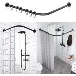 Barre pour rideau de douche en acier inoxydable ? dimensions ajustables 60 - 80 cm ? installation sans ...