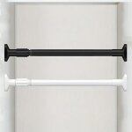 Barre de rideau de douche t�lescopique, sans per�age, accessoires de salle de bain, 50 - 80 cm