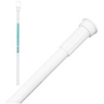 Barre de salle de bain extensible �22mm 70 - 120cm blanche - marque, installation facile et r�glable